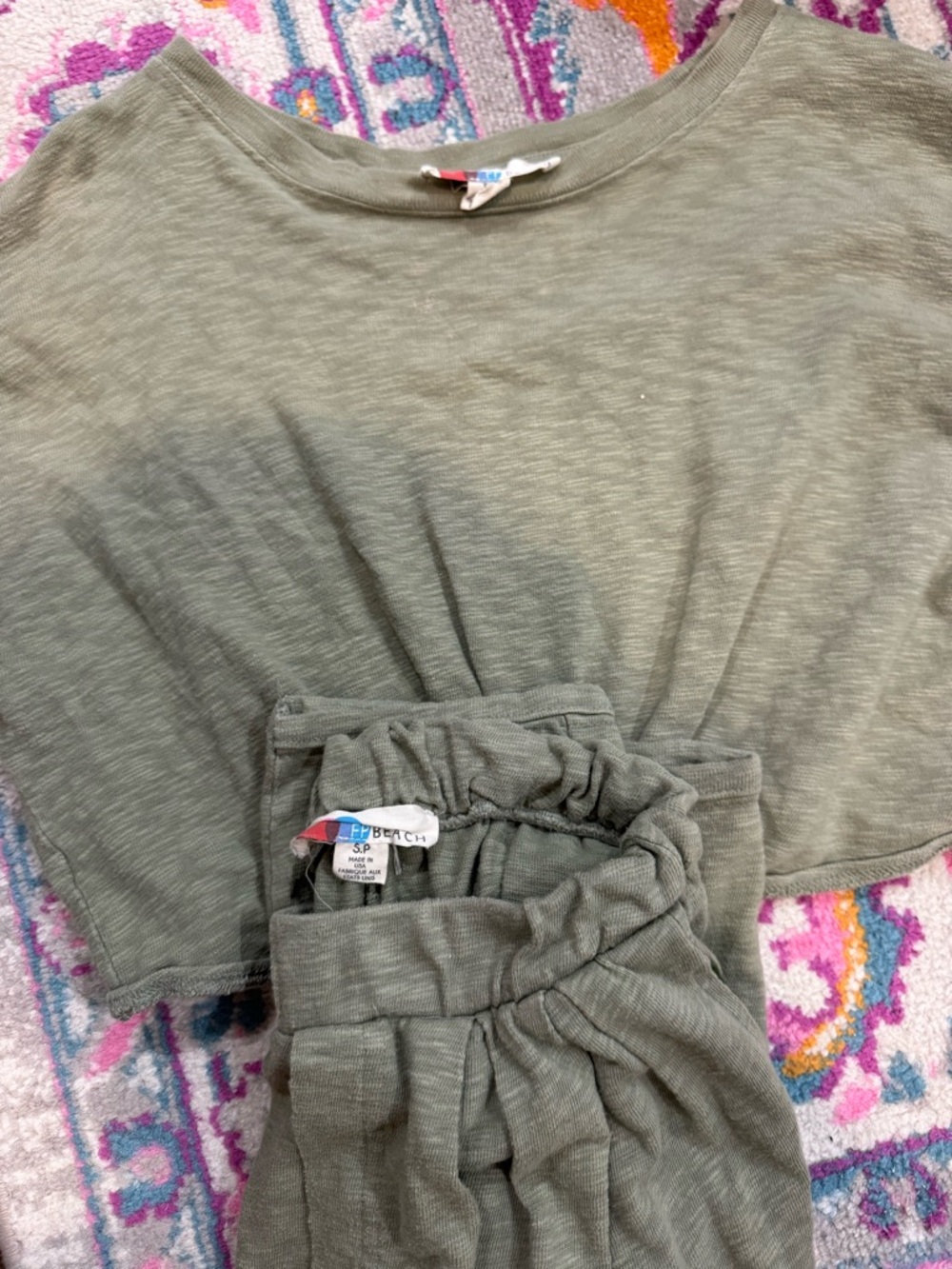 FP BEACH Two Piece Set Olive Green - Picture 2 of 3